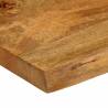 Live Edge Solid Mango Wood Table Top - 80x40x2.5 cm