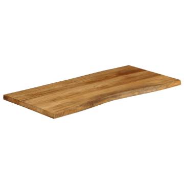 Live Edge Solid Wood Mango Table Top - 120x60x2.5 cm