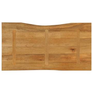 Live Edge Solid Wood Mango Table Top - 120x60x2.5 cm