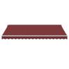 Manual Retractable Awning with LED - Burgundy 450x300 cm