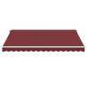 Manual Retractable Awning with LED - Burgundy 400x350 cm