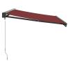 Manual Retractable Awning Burgundy 350x250 cm | HipoMarket