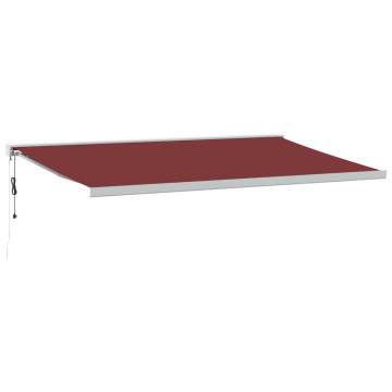 Automatic Retractable Awning Burgundy 500x300 cm | HipoMarket