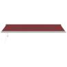 Automatic Retractable Awning Burgundy 500x300 cm | HipoMarket