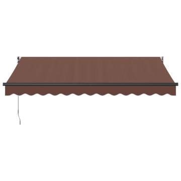 Manual Retractable Awning Brown 350x250 cm | Hipo Market