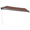 Manual Retractable Awning Brown 500x300 cm - UV Protection