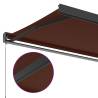 Manual Retractable Awning Brown 500x300 cm - UV Protection