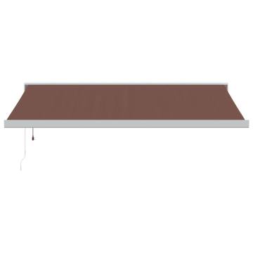 Automatic Retractable Awning Brown 450x300 cm | Hipomarket