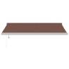 Automatic Retractable Awning Brown 450x300 cm | Hipomarket