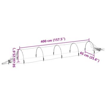 Netting Tunnels 2 pcs 1.5x5 m - Durable Fibreglass & PP