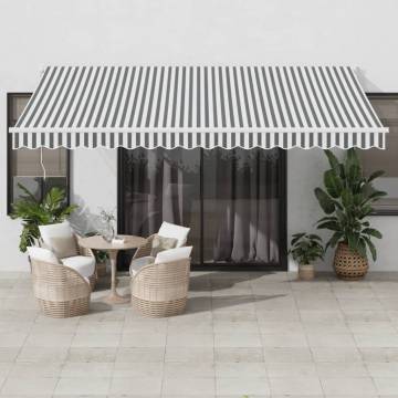 Retractable Awning Anthracite & White 4.5x3m - Durable & Stylish