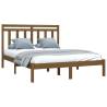 Honey Brown Solid Wood Bed Frame 160x200 cm - Timeless Design