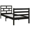 Black Solid Wood Bed Frame 75x190 cm - Small Single Design