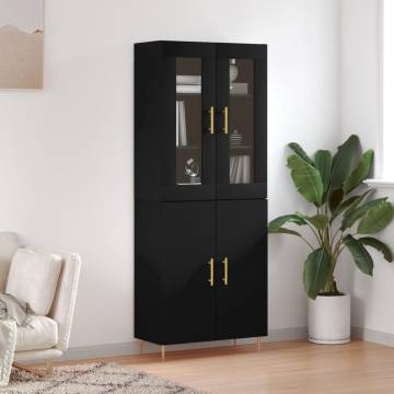 Stylish Highboard Black 69.5x34x180 cm - Durable Storage