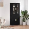 Highboard Black 69.5x34x180 cm Engineered Wood Colour black Quantity in Package 1 Model 2 doors 