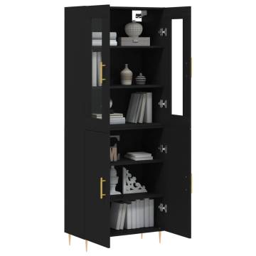 Stylish Highboard Black 69.5x34x180 cm - Durable Storage