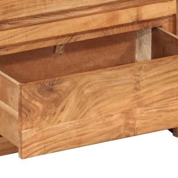 Elegant Solid Wood Acacia Drawer Cabinet - 55x33x75 cm