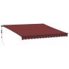 Automatic Retractable Awning with LEDs - Burgundy 400x300 cm