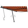 Freestanding Manual Retractable Awning 450x300 cm OrangeBrown Colour multicolour Size 450 x 300 cm Quantity in Package 1 