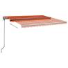 450x300 cm Freestanding Manual Retractable Awning – Orange/Brown