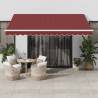 Manual Retractable Awning with LED Burgundy 400x300 cm Colour burgundy and white Size 400 x 300 cm Quantity in Package 1 