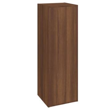 Modern Brown Oak TV Cabinet - Stylish Engineered Wood - 30.5x30x90 cm