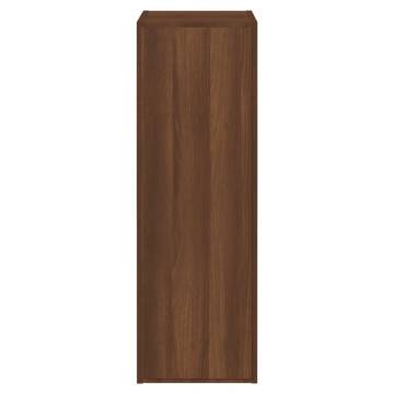 Modern Brown Oak TV Cabinet - Stylish Engineered Wood - 30.5x30x90 cm