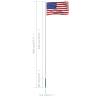 US Flag and Pole Aluminium 4m | Show Your Patriotism