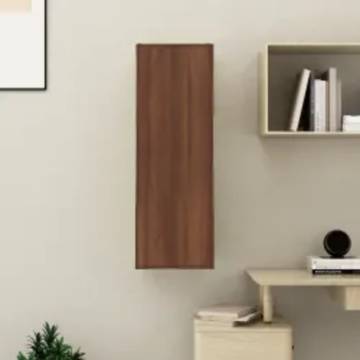 Modern Brown Oak TV Cabinet - Stylish Engineered Wood - 30.5x30x90 cm