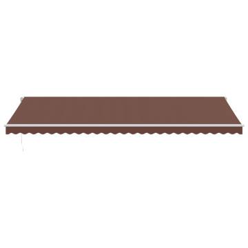 Manual Retractable Awning 600x350 cm - Brown | HipoMarket