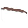 Manual Retractable Awning with LED Brown 450x350 cm - HipoMarket