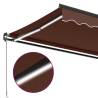 Manual Retractable Awning with LED Lights - Brown 600x350cm