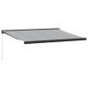 Retractable Awning Anthracite & White 4.5x3m | HipoMarket UK