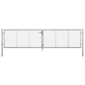 Garden Gate Galvanised Steel 415x125 cm Silver | Hipo Market