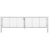 Garden Gate Galvanised Steel 415x125 cm Silver | Hipo Market