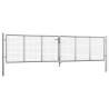 Garden Gate Galvanised Steel 415x125 cm Silver | Hipo Market