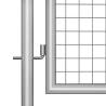 Garden Gate Galvanised Steel 415x125 cm Silver | Hipo Market