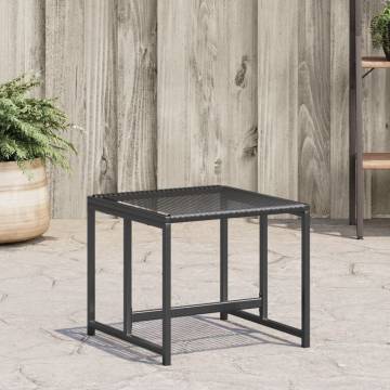 Garden Stools 4 Pcs Black Poly Rattan - Durable & Stylish