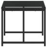 Garden Stools 4 Pcs Black Poly Rattan - Durable & Stylish