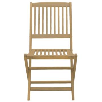 Folding Garden Chairs - 6 pcs Solid Acacia Wood | HipoMarket