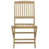 Folding Garden Chairs - 6 pcs Solid Acacia Wood | HipoMarket