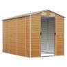 Light Brown Garden Shed - Galvanised Steel | HipoMarket UK