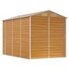 Light Brown Garden Shed - Galvanised Steel | HipoMarket UK