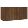 Stylish 3 Piece Brown Oak TV Cabinet Set | Hipomarket UK