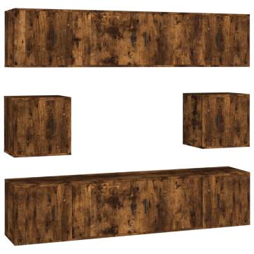 8 Piece Smoked Oak TV Cabinet Set | Modern & Stylish Furniture