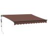 Brown Automatic Retractable Awning with LED - 300x250 cm