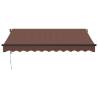 Brown Automatic Retractable Awning with LED - 300x250 cm