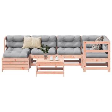 7 Piece Garden Sofa Set - Solid Douglas Fir | HipoMarket