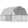 Chicken Cages 2 pcs with Roof - Silver Galvanised Steel