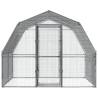 Chicken Cages 2 pcs with Roof - Silver Galvanised Steel